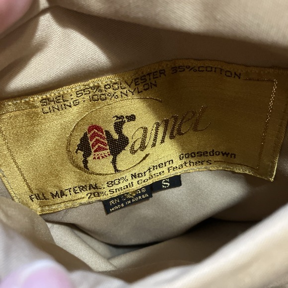 CAMEL Vest Camel/Brown Reversible Northern Goose Down Puffer Size Small - Picture 9 of 11